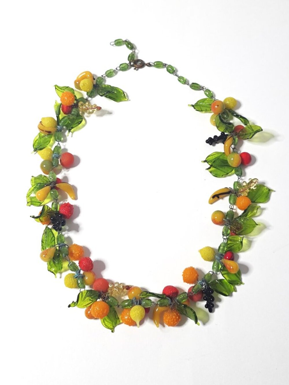 Miriam Haskell tutti frutti 1930s poured glass necklace